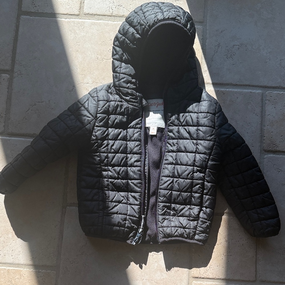 Cat & Jack Black Quilted Puffer Jacket